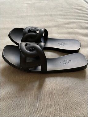 Black size 35 Hermes Aloha Sandals